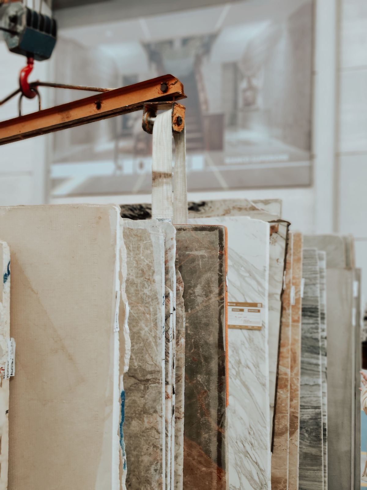 Illustrative stone slabs for small-project material inspiration